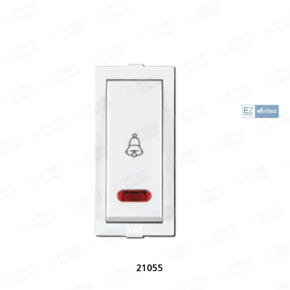 Anchor Roma Classic 21055 Bell Push Switch 6/10 Amp 1 Module White