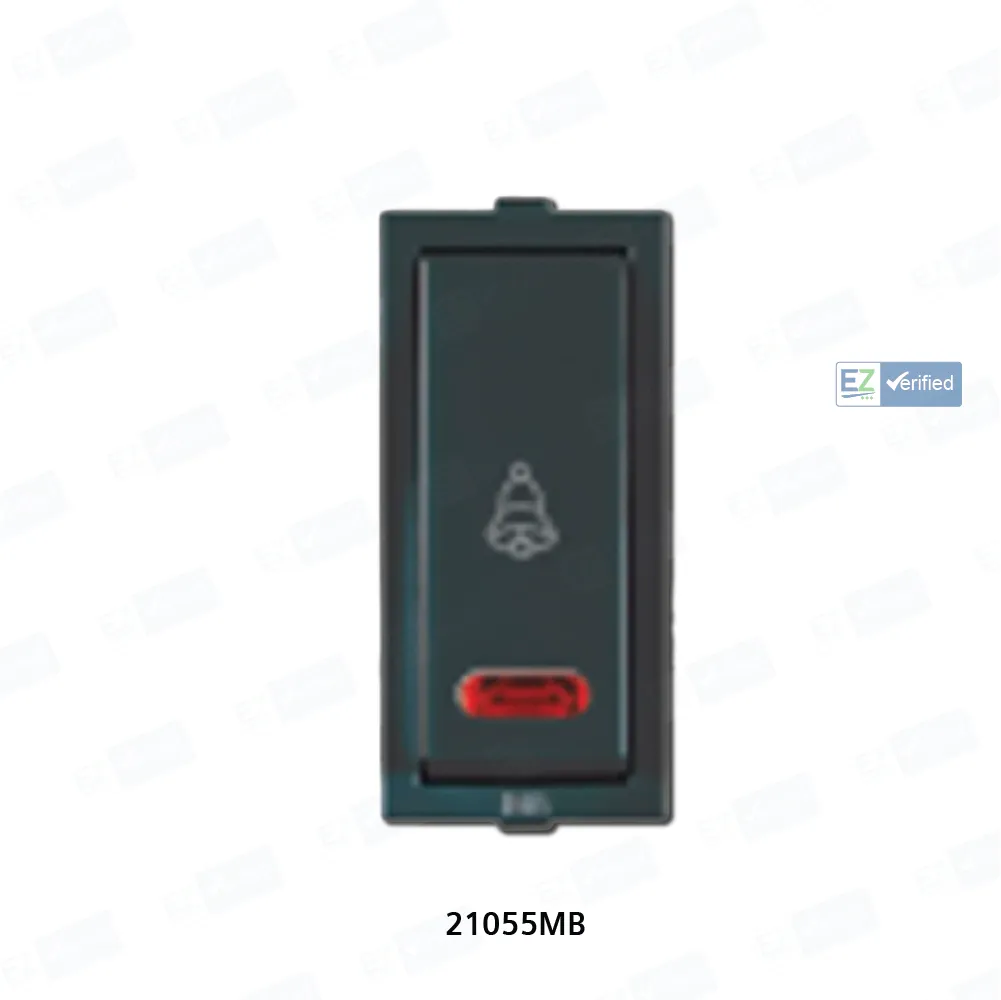 Anchor Roma Classic 21055MB Bell Push Switch 6/10 Amp 1 Module Black