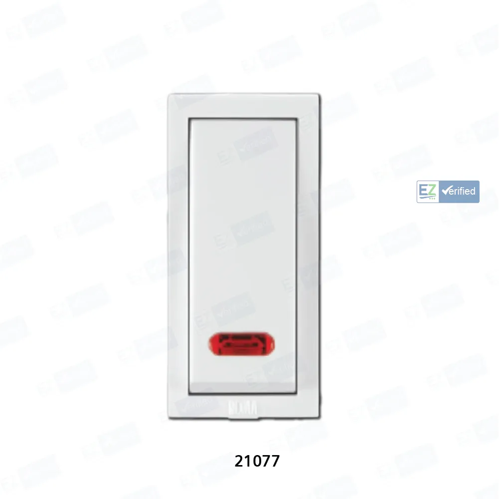 Anchor Roma Classic 21077 Switch with Indicator 20 Amp 1 Module White