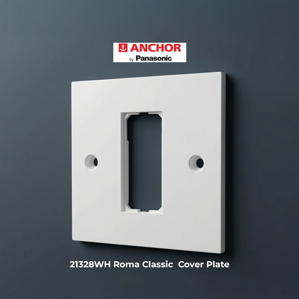 21317WH Anchor Roma Classic Deko 1 Module White Cover Plate
