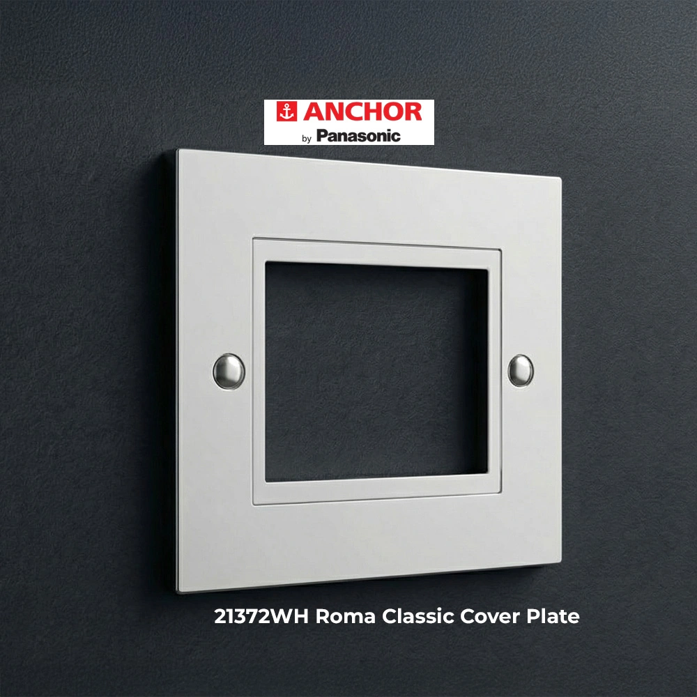 21372WH Anchor Roma Classic Deko 3 Module White Cover Plate