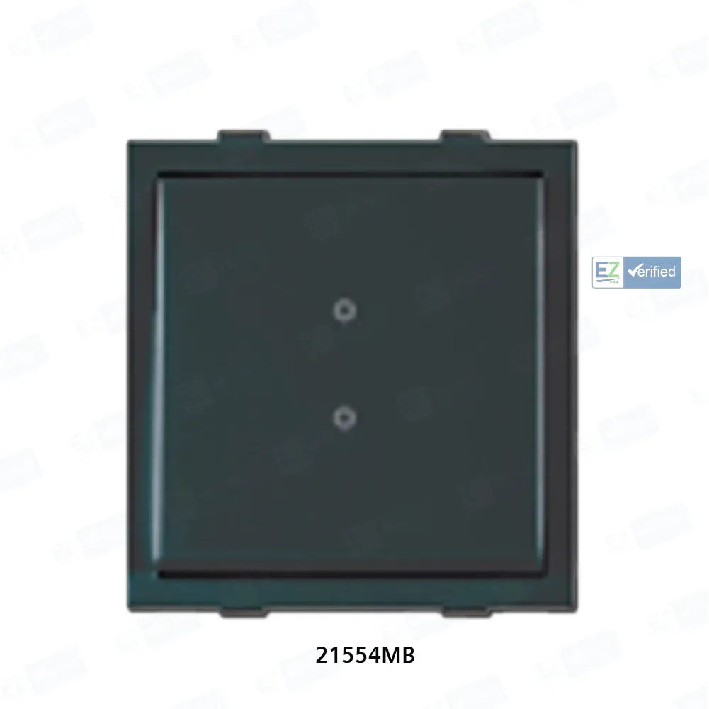 Anchor Roma Classic 21554MB Bell Push Switch 6/10 Amp 2 Module s Black