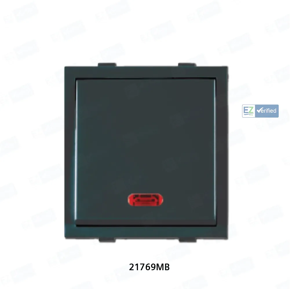 Anchor Roma Classic 21769MB Dura Switch with Indicator 20 Amp 2 Module s Black