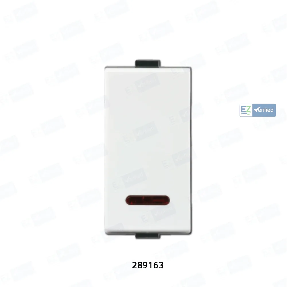 Anchor Roma Plus 289163 Switch With Indicator 20 Amp 1 Module White