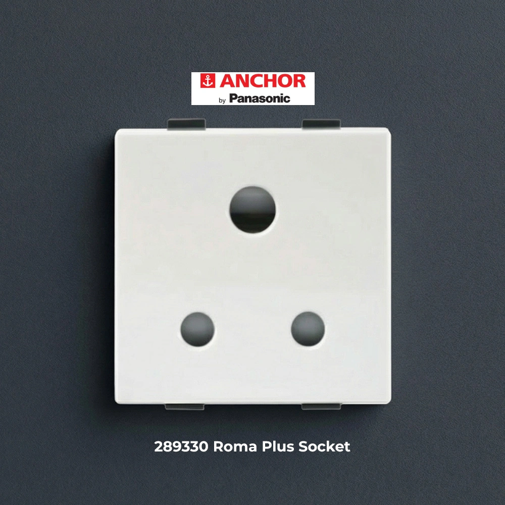 289330 Anchor Roma Plus White 3 Pin Socket