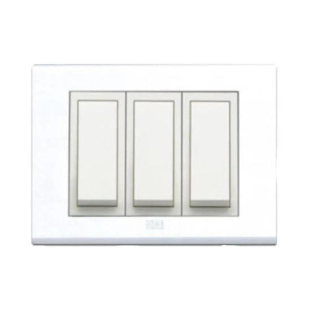 Anchor Roma Classic Lira Ultra Slim 2 Module White Cover Plate