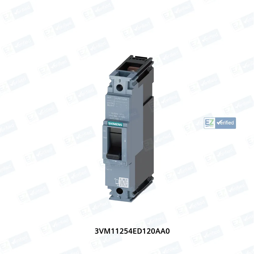 Siemens 3VM 3VM11254ED120AA0 MCCB, 25 Amp, 1 Pole, 36 kA, Fixed Thermal Fixed Magnetic (FTFM)
