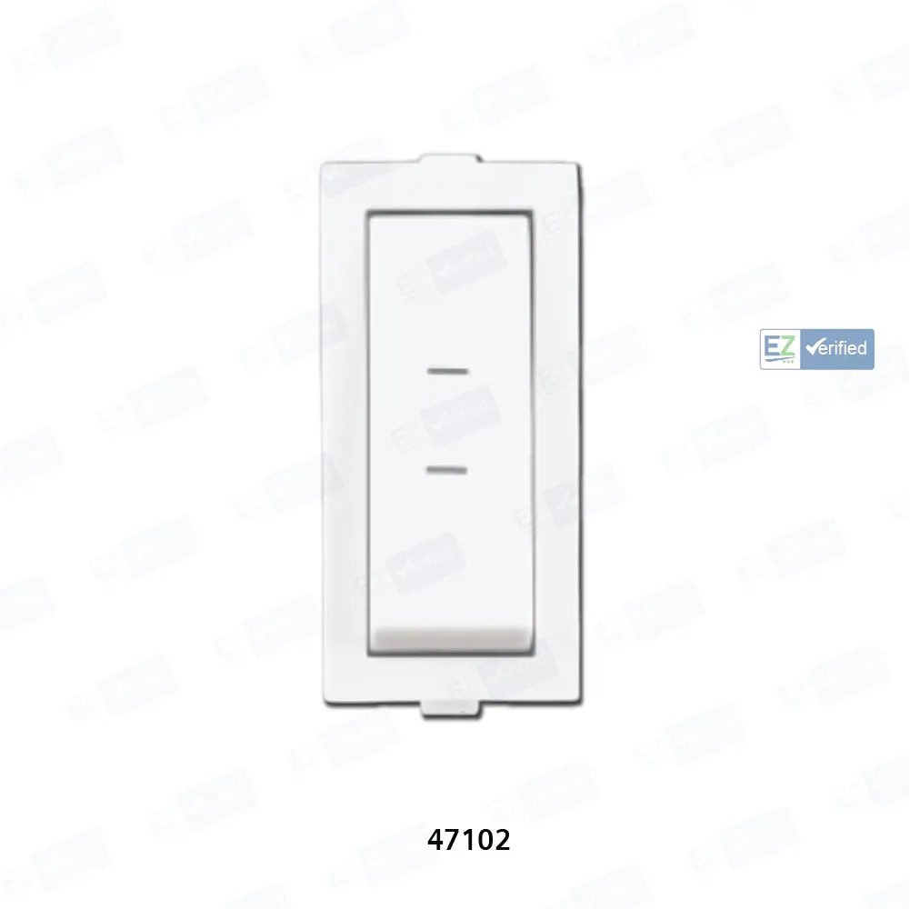 Anchor Rider 47102 Slim Switch 6/10 Amp 1 Module 2 Ways White