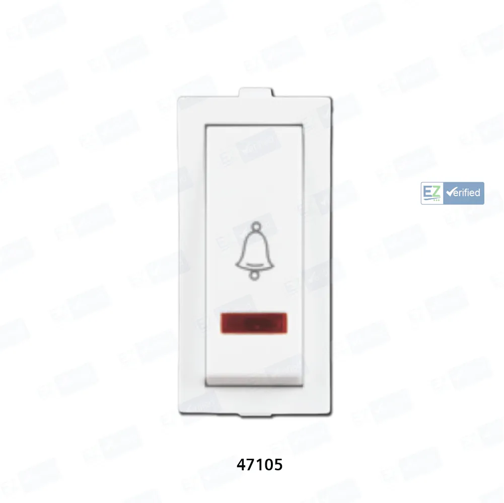 Anchor Rider 47105 Bell Push Slim Switch 6/10 Amp1 Module 1 Way White