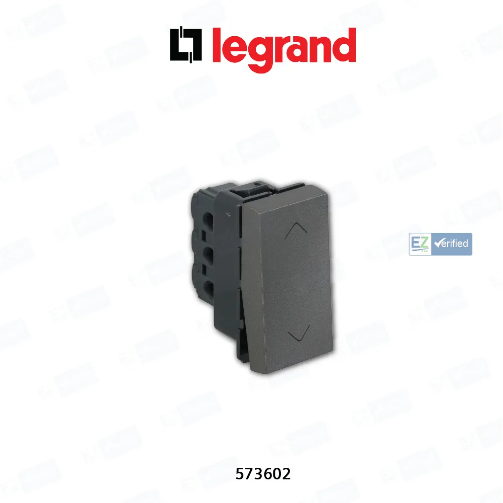 Legrand Arteor 573602 SP Switch 6/10 Amp 1 Module 2 Ways Magnesium