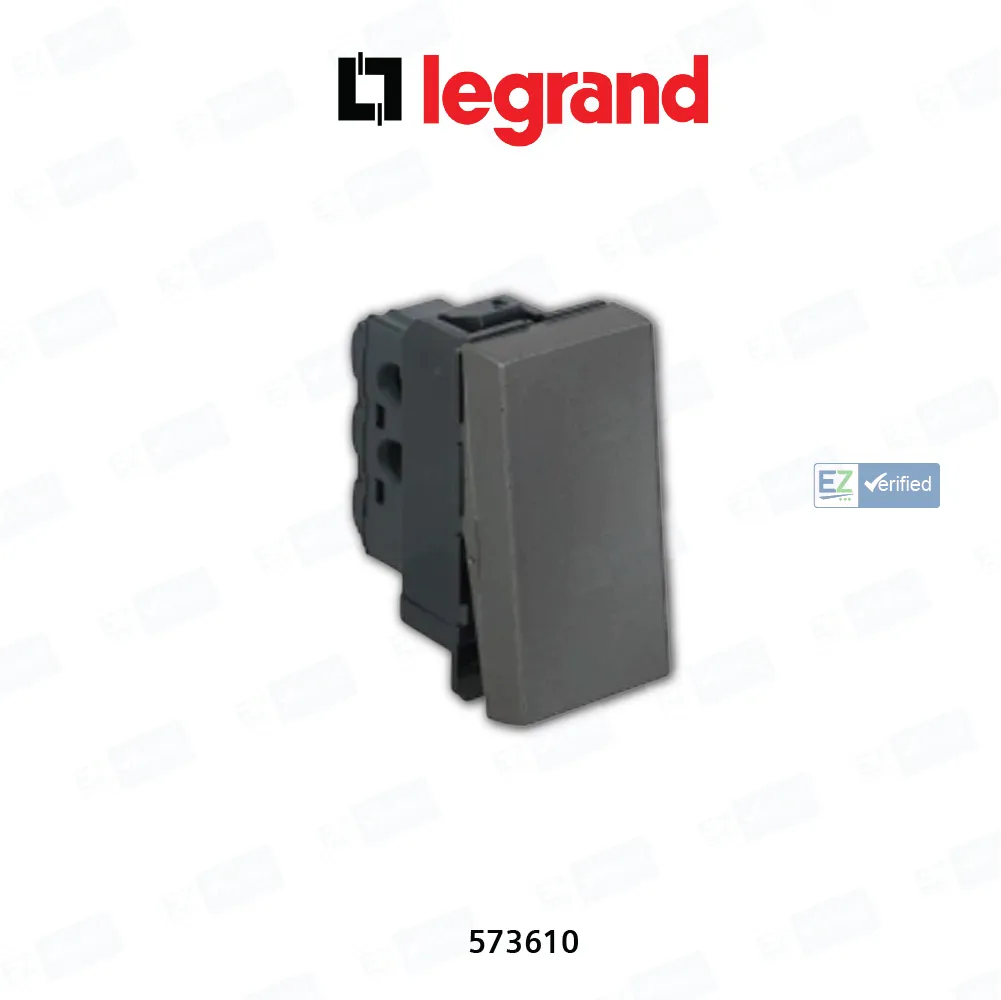 Legrand Arteor 573610 SP Switch 20 Amp 1 Module 1 Way Magnesium