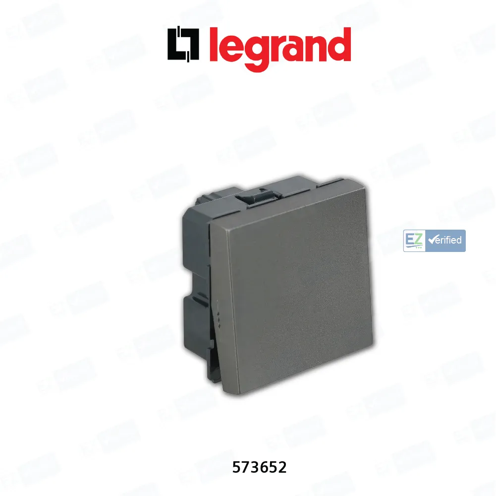 Legrand Arteor 573652 SP Switch 20 Amp 2 Modules 1 Way Magnesium