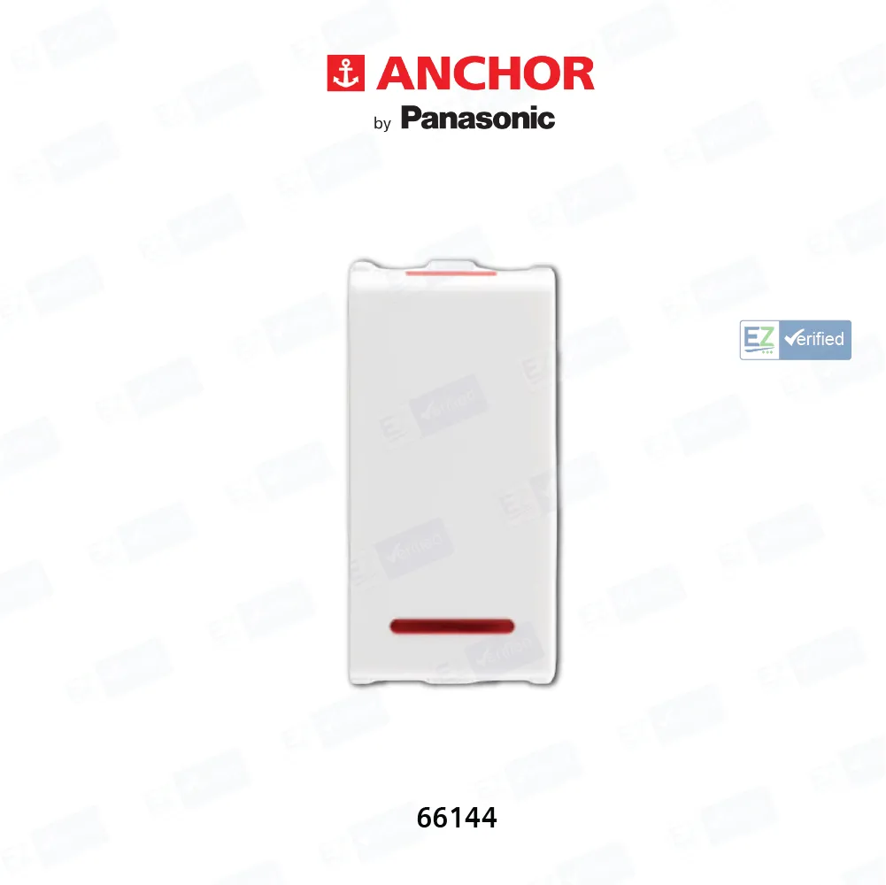 Anchor Roma Urban 66144S Switch with Indicator, 20 Amp, 1 Module, Silver
