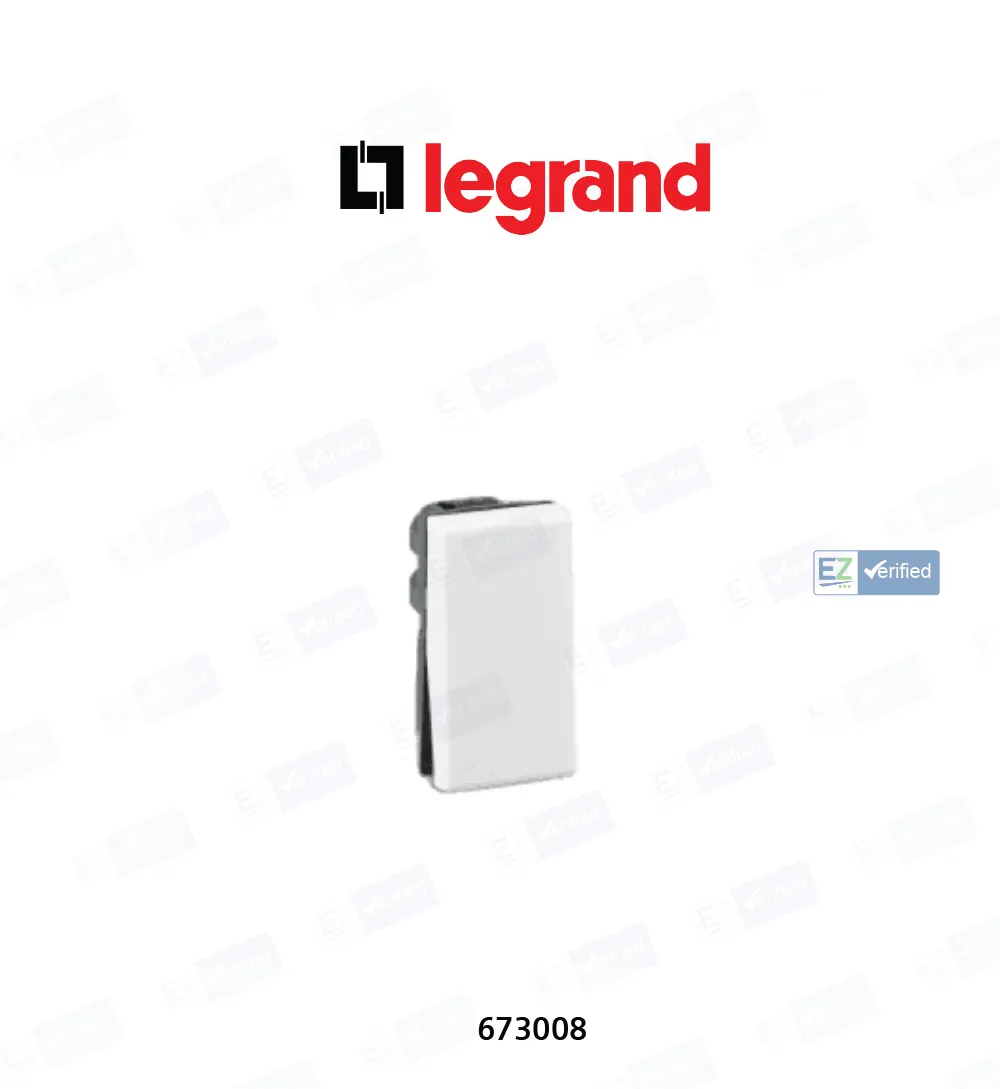 Legrand Myrius 673008 Switch  16 Amp 1 Module 1 Way White