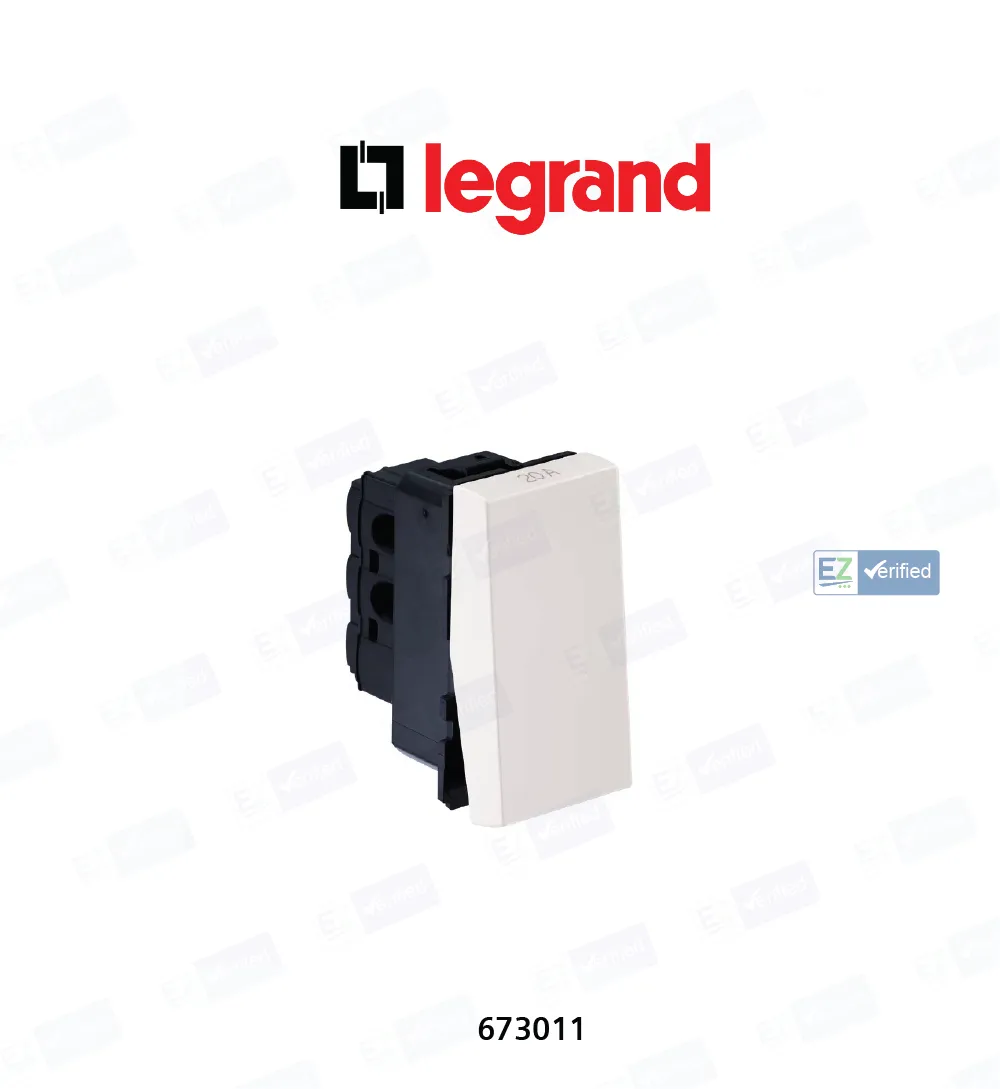 Legrand Myrius 673011 Switch  20 Amp 1 Module 1 Way White