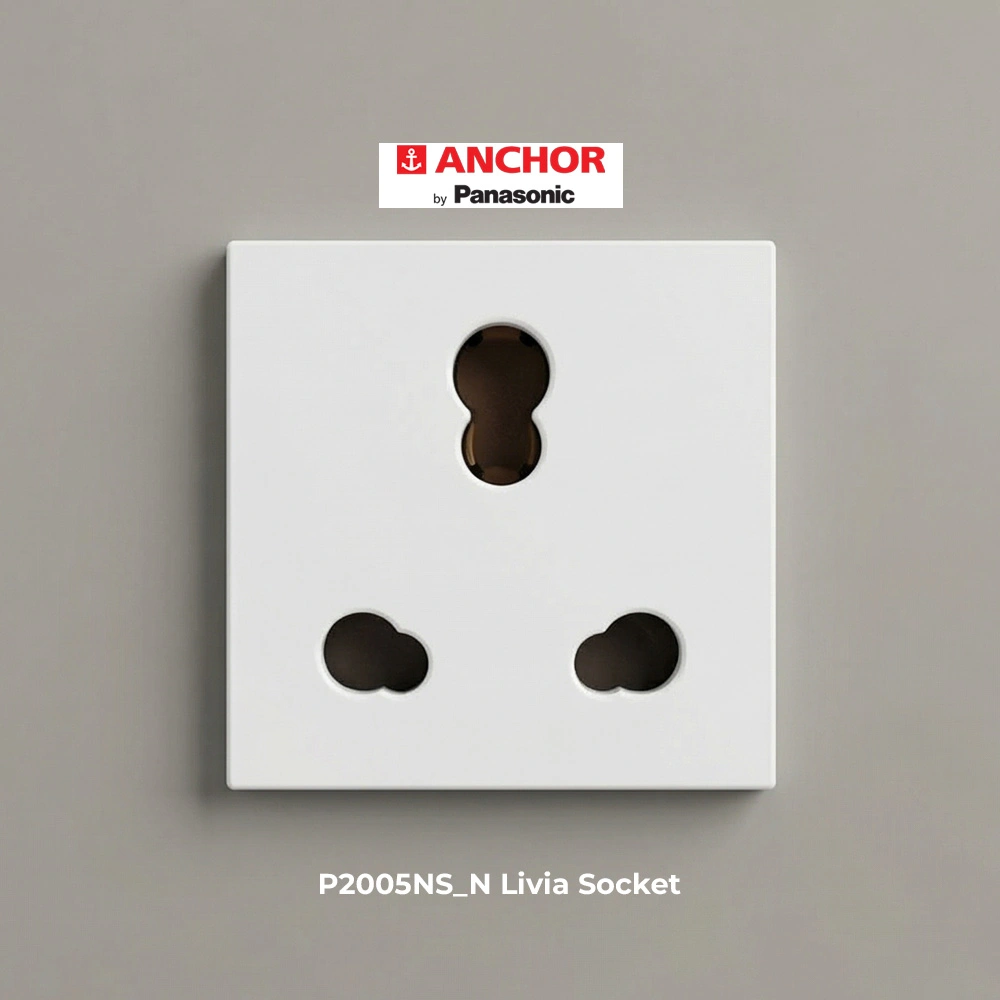 6734 55 Legrand Britzy White 3 Pin Twin Socket