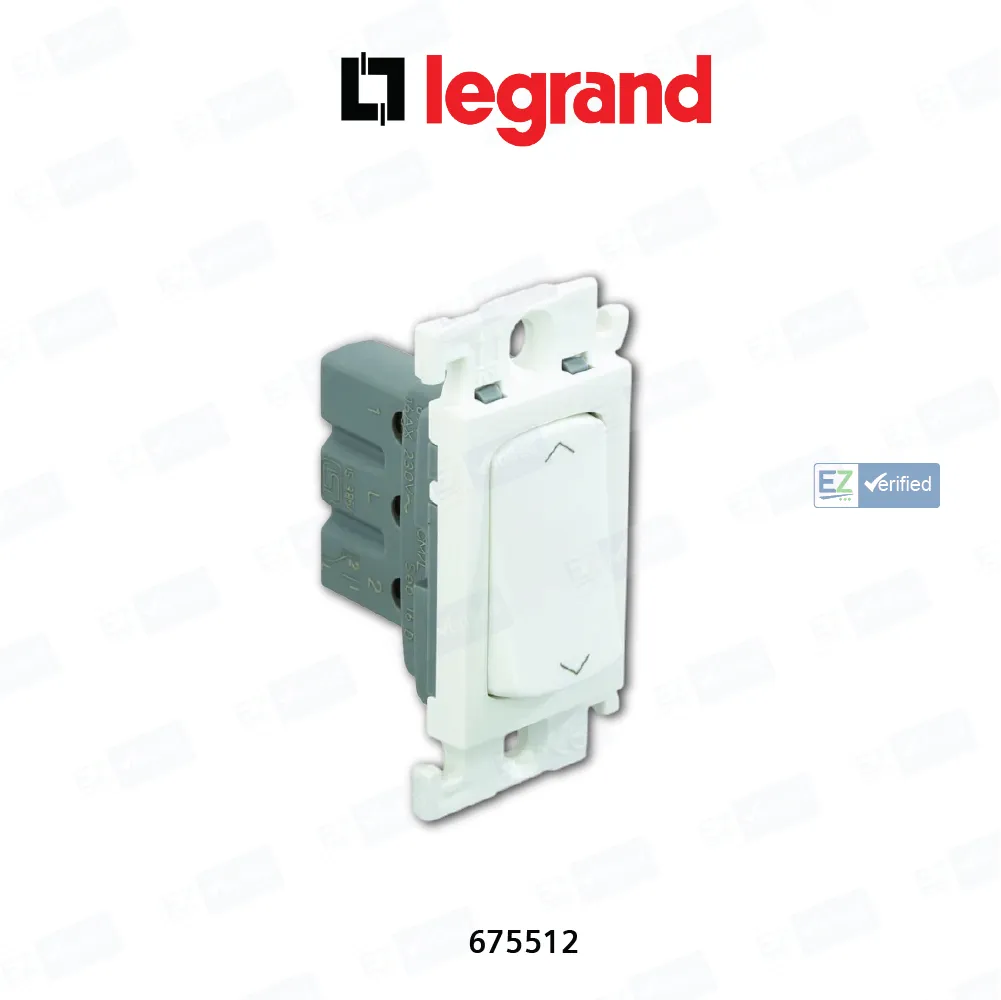 Legrand Mylinc 675512 SP Switch with Indicator 6/10 Amp 1 Module White
