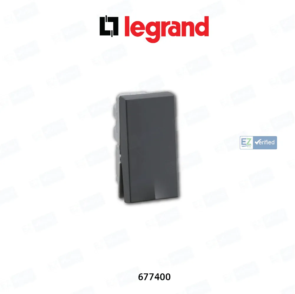 Legrand Lyncus 677400 Switch 6/10 Amp 1 Module Chic Grey