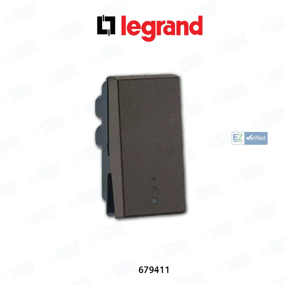 Legrand Myrius Next Gen 679411 Switch 16 Amp 1 Module Charcoal Grey