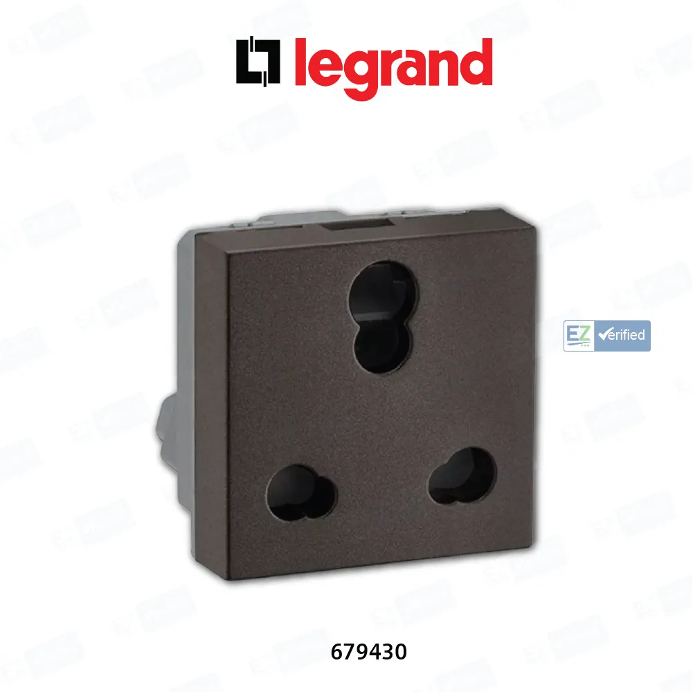 Legrand Myrius Next Gen Charcoal Grey 3 Pin Socket 6/16 A