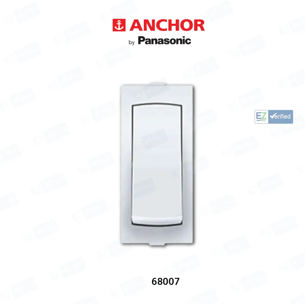 Anchor Ziva 68007 Switch 16 Amp 1 Module White