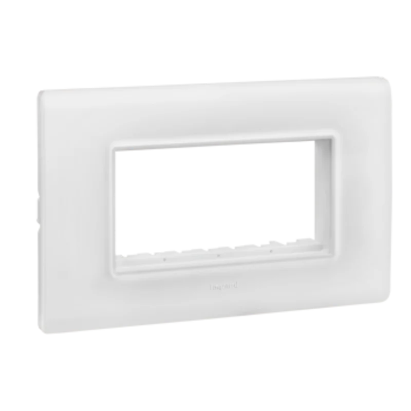 Legrand Allzy White Cover Plate 4 Module With Frame 681303