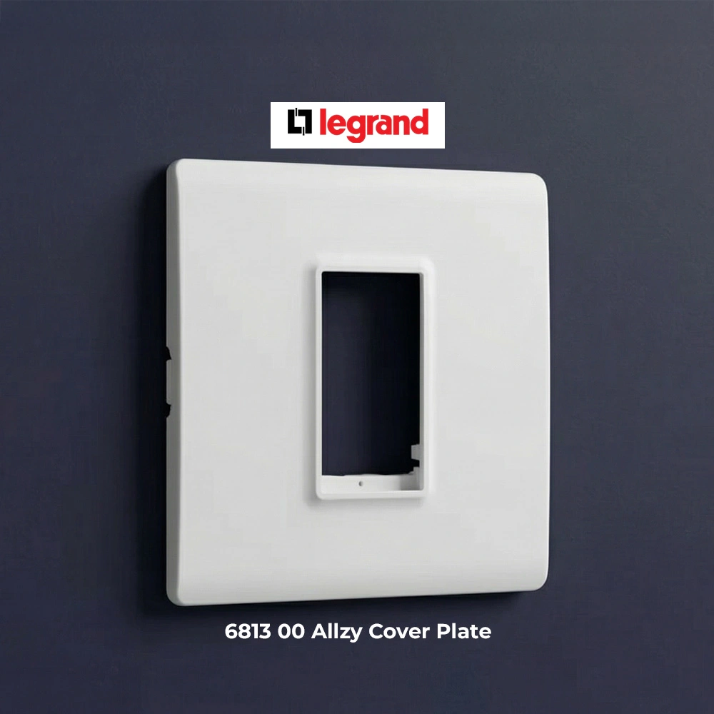 6813 00 Legrand Allzy White Cover Plate, 1 Module With Frame
