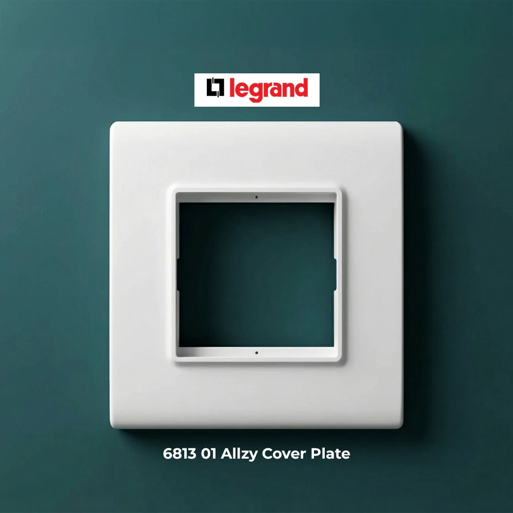6813 01 Legrand Allzy White Cover Plate, 2 Module With Frame