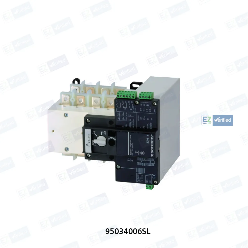 Socomec ATyS S Remotely Operated Transfer Switch (RTSE) 63 A, 4 Pole, Rated Voltage 415 V AC, Motor Voltage 230 V AC