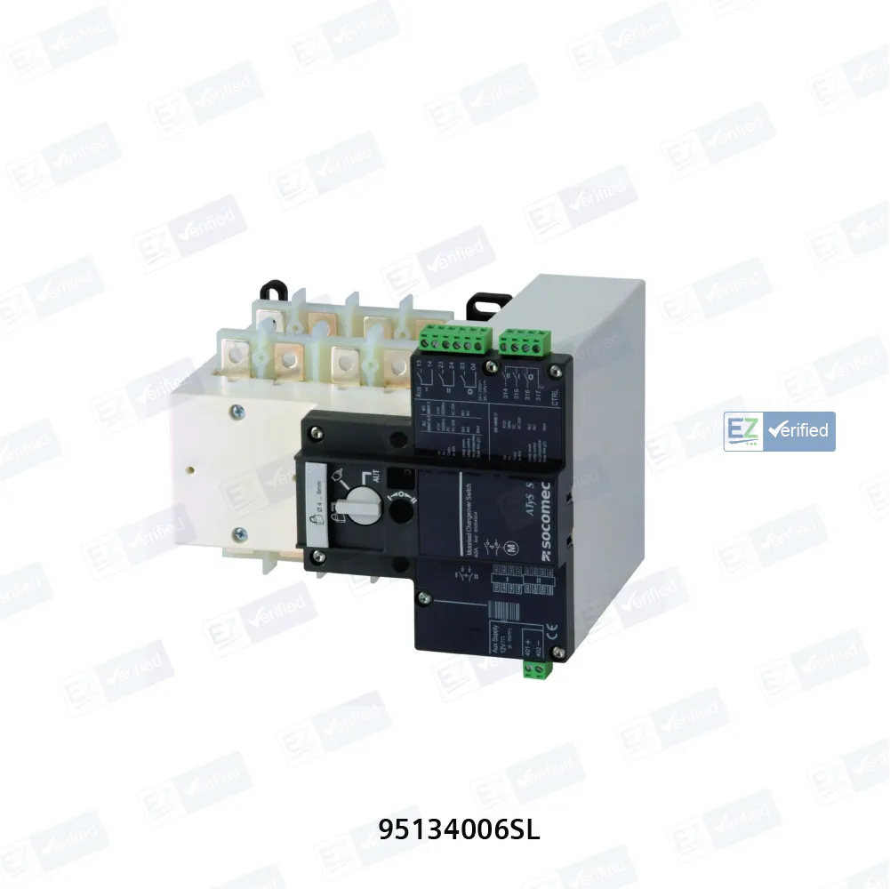 Socomec ATyS Sd Remotely Operated Transfer Switch (RTSE) 63 A, 4 Pole, Rated Voltage 415 V AC, Motor Voltage EB & DG 230 V AC x 2