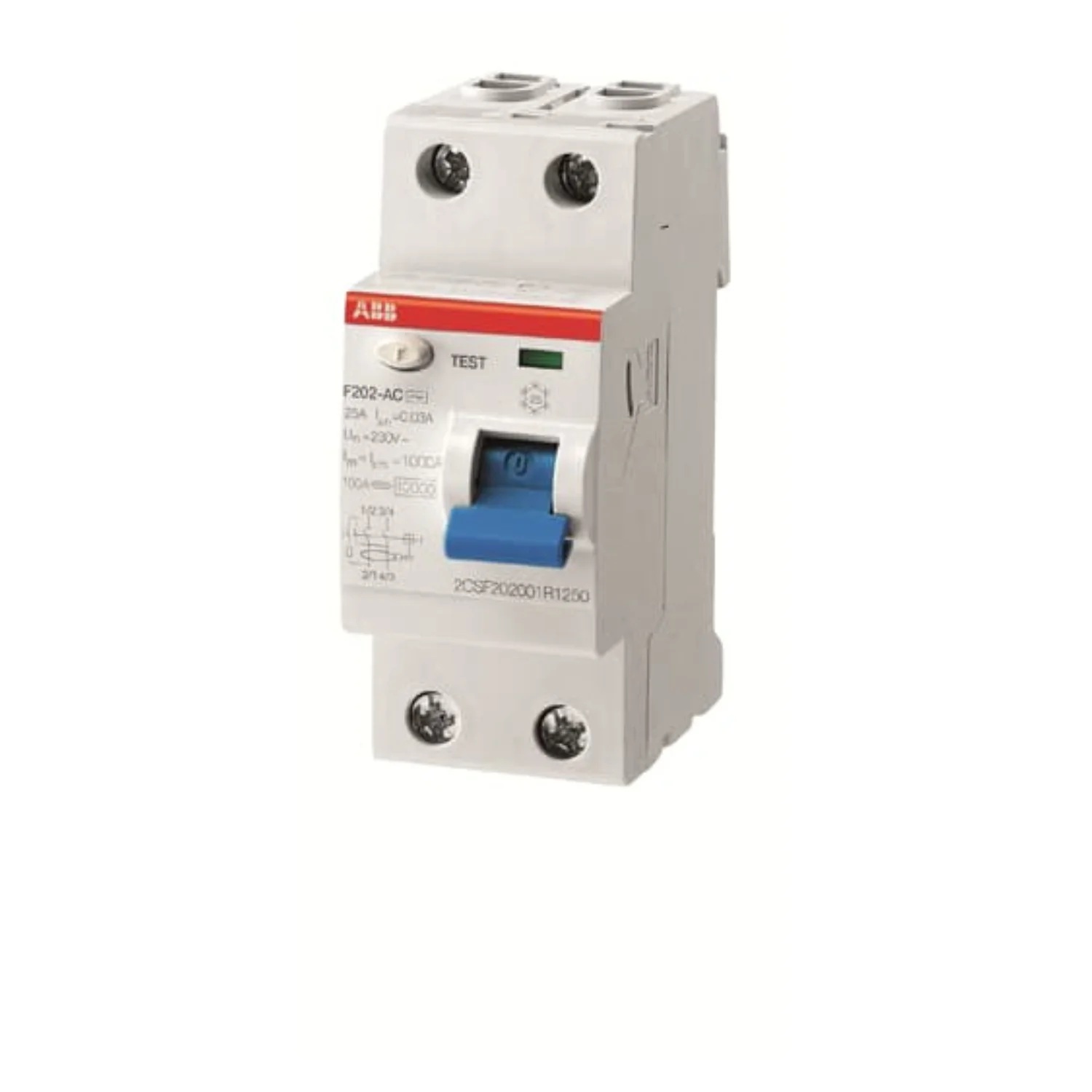 ABB F 200 RCCB 100 A 2 Pole 100 mA Type AC 2CSF202005R2900