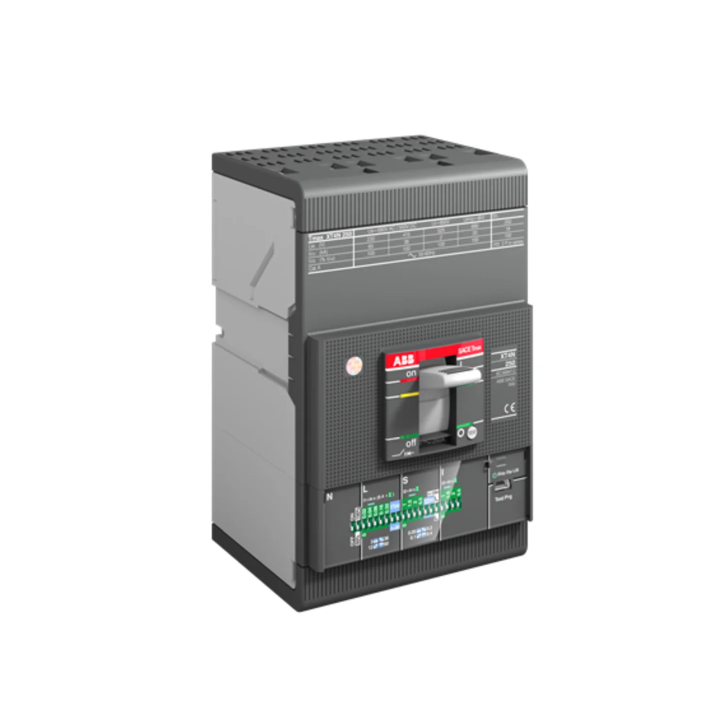 ABB Tmax XT4  250 Amp 3 Pole 70 kA Adjustable O/L & Adjustable S/C Settings Thermal Magnetic Trip Unit TMA MCCB 1SDA068345R1