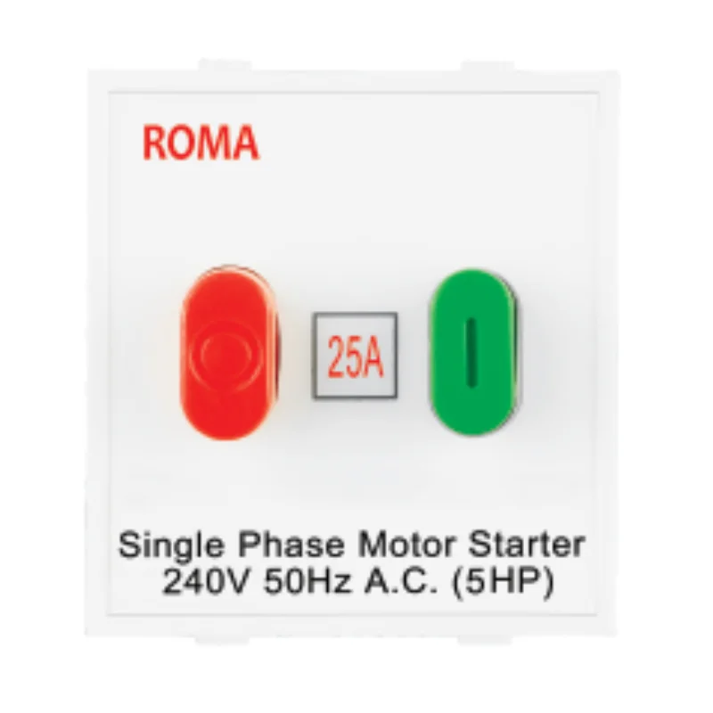 Anchor Roma Classic Motor Starter Switch 240 V AC (1 Phase) White 2 Module 25A 20405