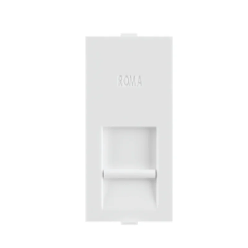 Anchor Roma Classic White Computer Outlet RJ 45 (Cat 5e) 1 Module Single Jack With Safety Shutter 35752