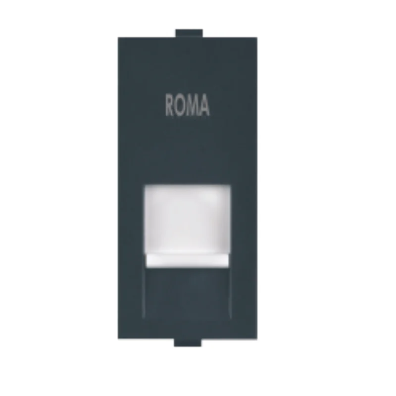 Anchor Roma Classic Black Computer Outlet RJ 45 (Cat 5e) 1 Module Single Jack With Safety Shutter 35752MB