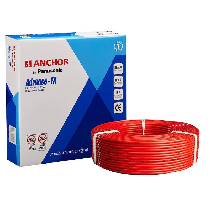 Anchor 1 Sq.mm Single Core Copper Flexible Cable Red PVC FR (Flame Retardant) ACFR1SQCUFLR