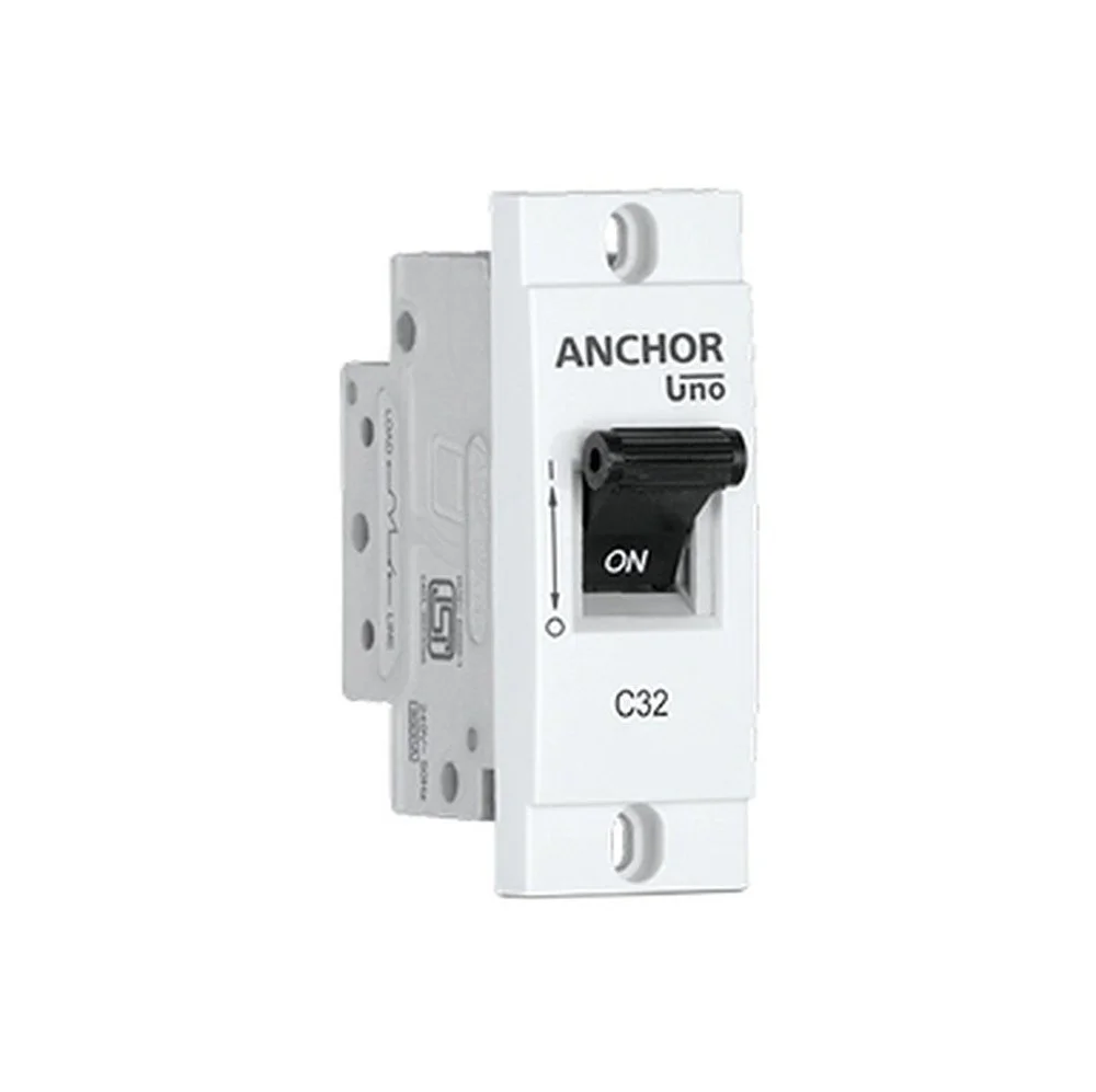 Anchor Uno Mini Modular MCB 20 A Single Pole 3 KA C-Curve MCB 98072