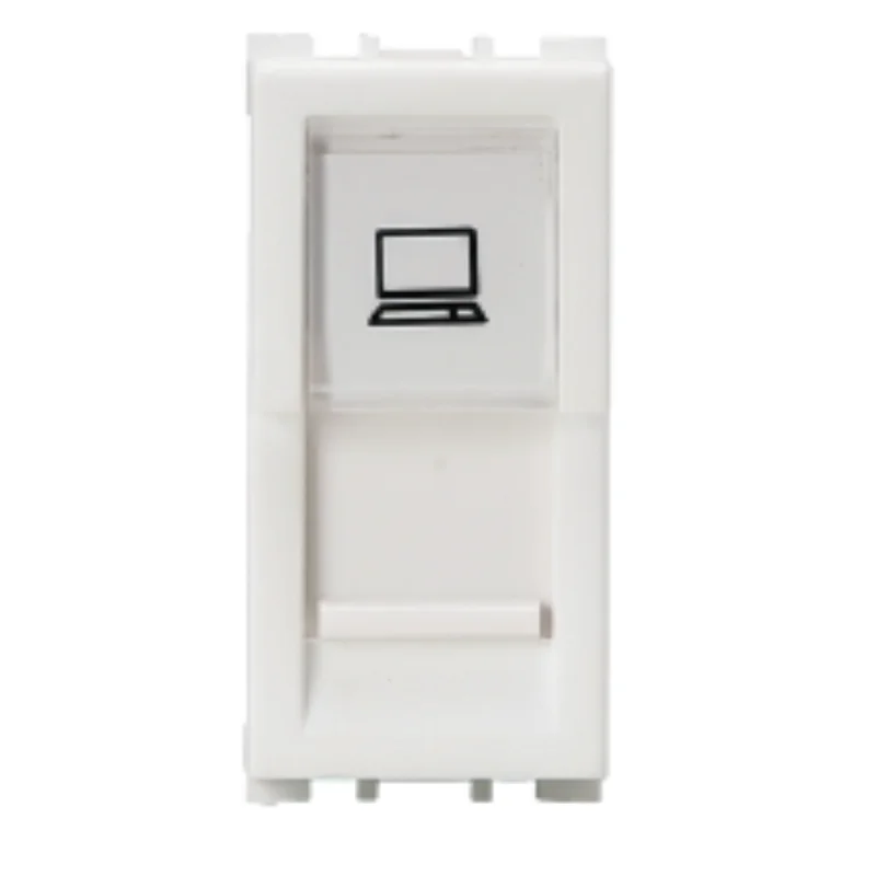 Anchor Vision White Computer Outlet RJ 45 (Cat 5e) 1 Module Single Jack WIM2488