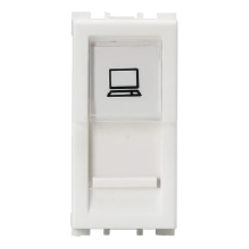 Anchor Vision White Computer Outlet RJ 45 (Cat 6) 1 Module Single Jack WIM24886
