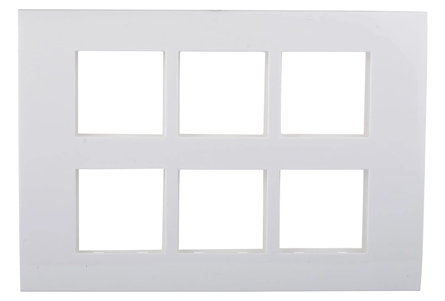 Anchor Ziva White Two Plate Design Cover Plate 12 Module With Base Frame 68912