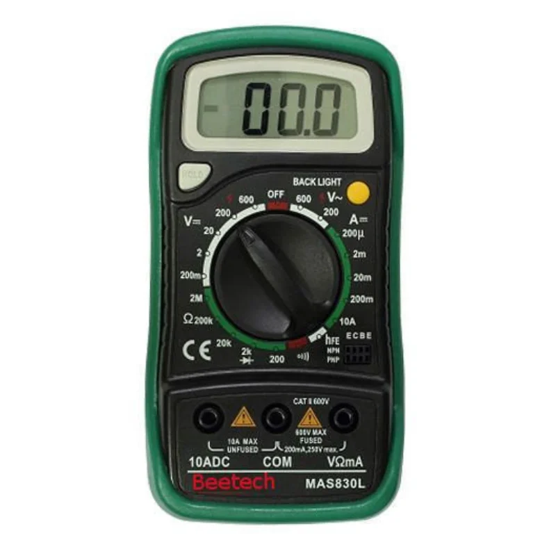 Beetech MAS 830 L Digital Multimeter 600 V AC/DC 10A DC MAS830L