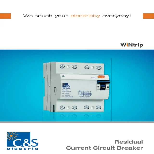 Eps Rccb Catalogue.pdf Download C&S Electric Wintrip RCCB Catalogue PDF |Eleczo.com