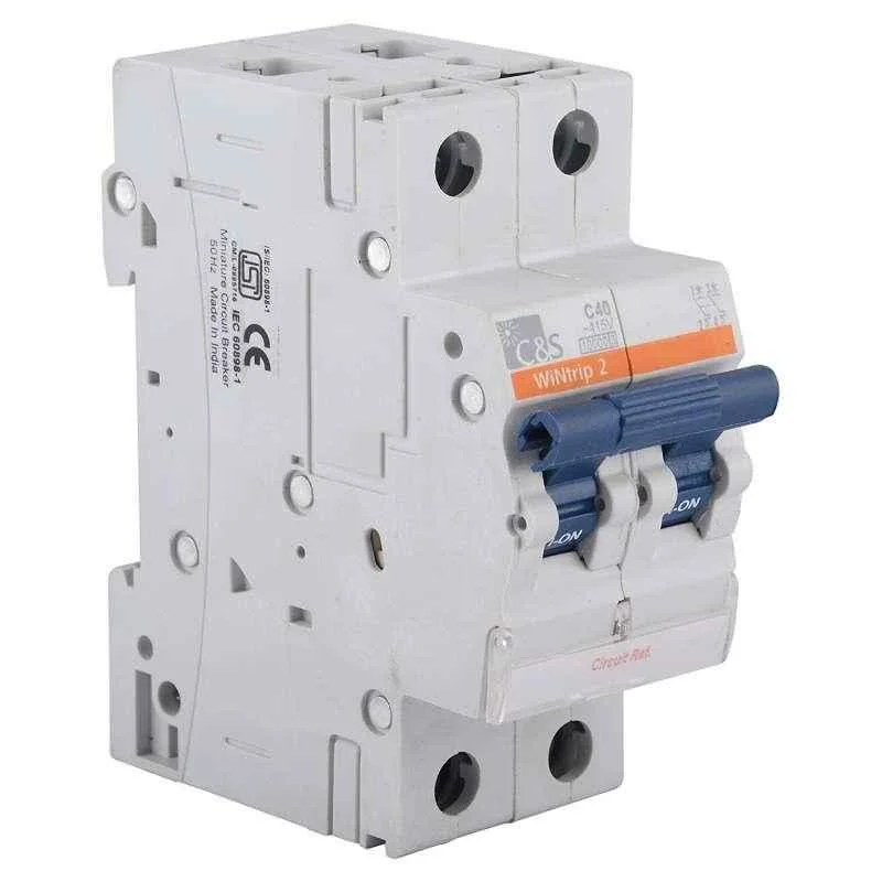 C&S Electric WiNtrip2 DC MCB 2 A 2 Pole 10 kA MCB CSMBS2DC2