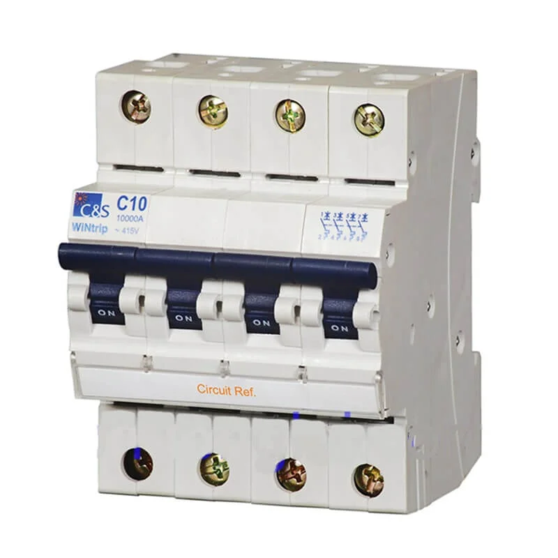 C&S Electric WiNtrip MCB 63 A 4 Pole 10 kA B-Curve MCB CSMBS4B63