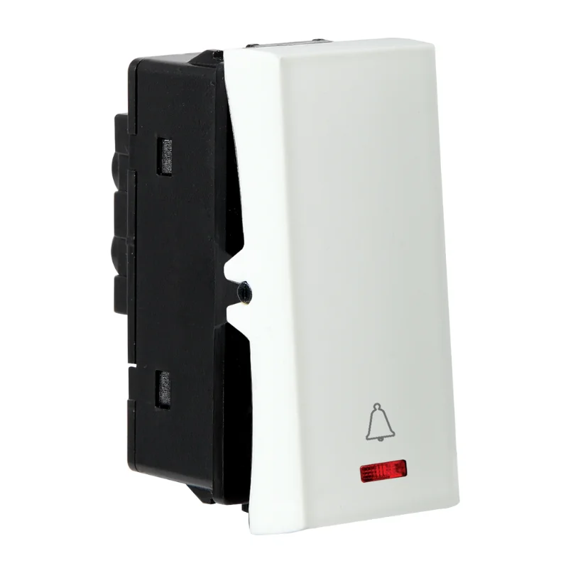 Crabtree Athena Chalk White Bell Push Switch 10 A1 Module With Indicator ACNMBIA101
