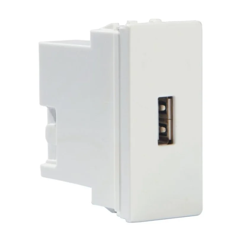 Crabtree Athena Chalk White USB Charger Socket 2.1 A 1 Module ACAKGXW002