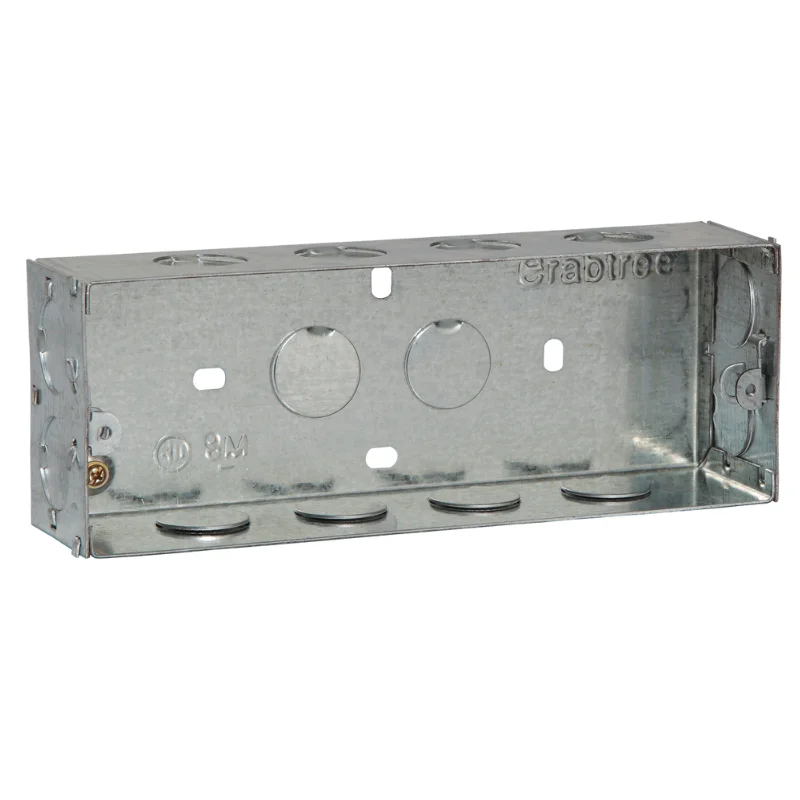 Crabtree 8 Module Horizontal Flush Mounting Metal Box ACTXMIIH08