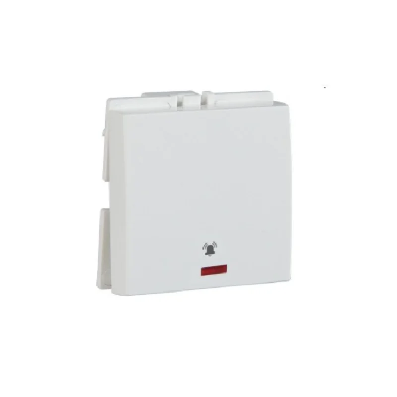 Crabtree Signia White Bell Push Switch 10 A 2 Module With Indicator ACWMBIW101
