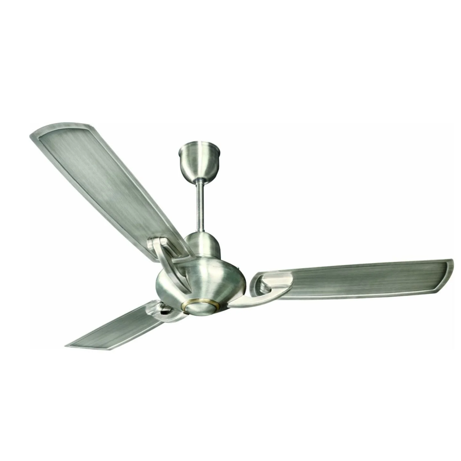 Crompton Triton Electroplated Ceiling Fan 1200 mm (48"), Brushed Steel, 3 Blade TRIT48BST