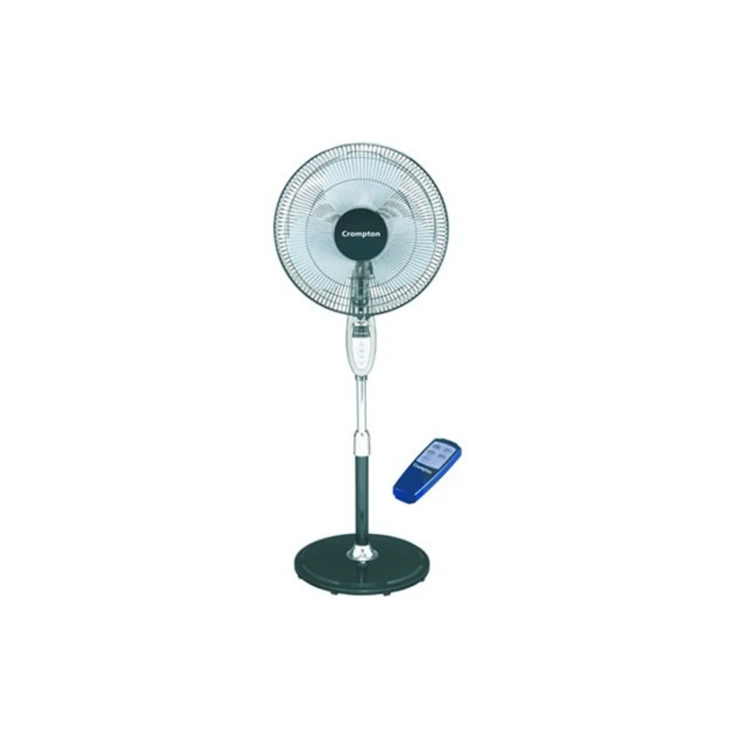 Crompton PF Hi Flo Ester - Pedestal Fan With Remote 400 mm (16"), Steel Grey PFHIFLOESTER16STG